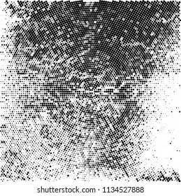 Radial halftone texture black and white