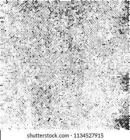 Radial halftone texture black and white