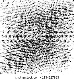 Radial halftone texture black and white
