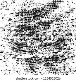 Radial halftone texture black and white