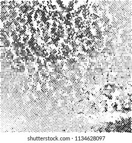Radial halftone texture black and white
