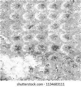Radial halftone texture black and white
