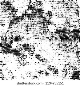 Radial halftone texture black and white