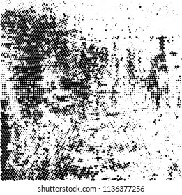 Radial halftone texture black and white