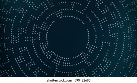 Radial Lattice Graphic Design. Abstract Vector Background. 