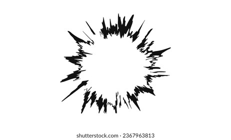 Radial line break. Explosion line movement. Radial speed Lines in Circle Form for comic books. Vector Illustration.