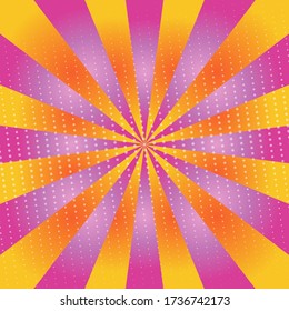 Radial line with color background.