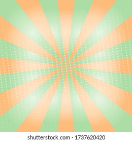 Línea radial con fondo de color.