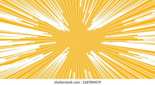 Fondo amarillo de línea radial con varios estilos