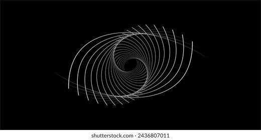 Radial lines abstract geometric element. Spokes, radiating stripes.vector illustration