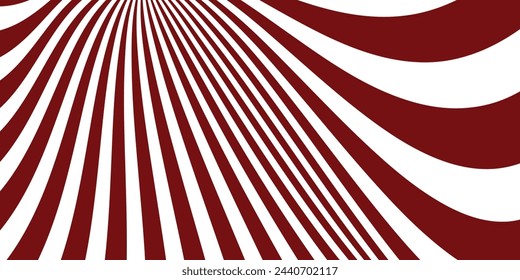 Radial lines abstract geometric element. Spokes, radiating stripes.modern radial red abstract