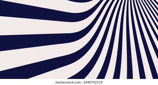 Radial lines abstract geometric element. Spokes, radiating stripes.modern blue radial