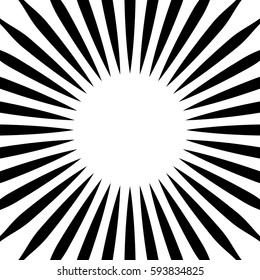 Radial lines abstract geometric element. Spokes, radiating stripes.