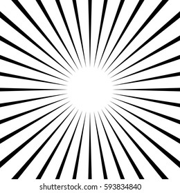 Radial lines abstract geometric element. Spokes, radiating stripes.