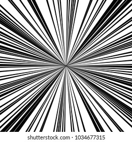 Radial lines abstract geometric graphic. Radial, radiating stripes, lines