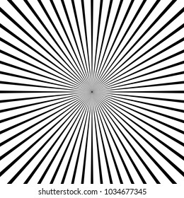 Radial lines abstract geometric graphic. Radial, radiating stripes, lines