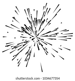Radial lines abstract geometric graphic. Radial, radiating stripes, lines