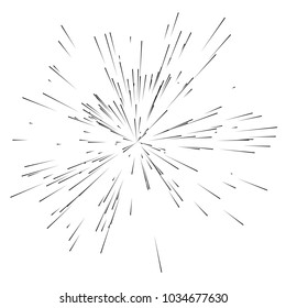 Radial lines abstract geometric graphic. Radial, radiating stripes, lines