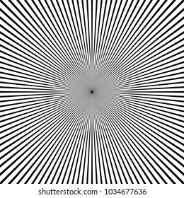 Radial lines abstract geometric graphic. Radial, radiating stripes, lines