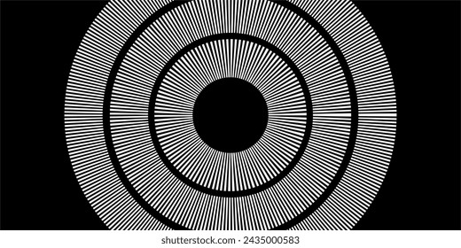 Radial lines in circle for, logo icon.vector illustration