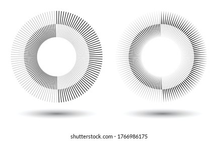 Radial Lines In Circle Form, Logo Icon