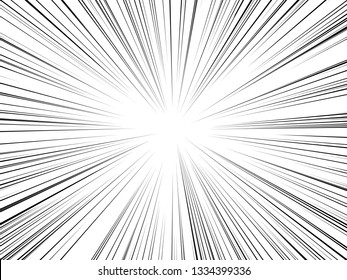 Radial lines comics books. Flash ray blast glow boom speed burst action effect bang explosion power ray motion vector background