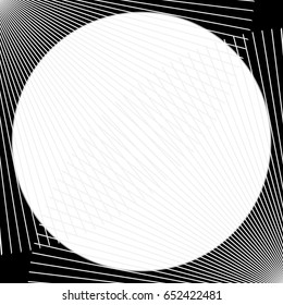 Radial lines element. Abstract geometric illustration. Radiating, bursting line circular pattern