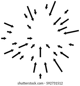 Elemento de líneas radiales. Líneas irregulares de radiación abstracta