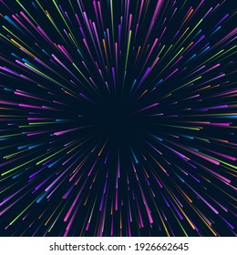 Radial lines. Explosion effect. Abstract star. Vector illustration