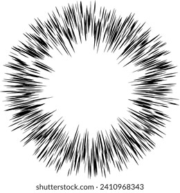 Radial lines of flash explosion for manga comic books