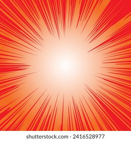 Radial lines of flash explosion for manga comic books