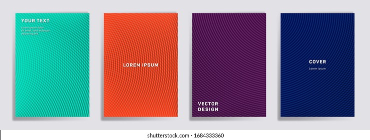 Minimalistic Covers Linear Design Radial Semicircle Stock Vector ...