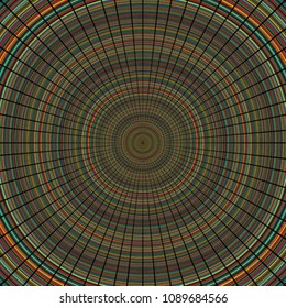 Radial lines over a colorful random concentric circles abstract background