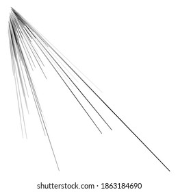 Radial lines in perspective. Comic FX dynamic lines. Firework, 3D vanishing lines