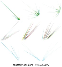 Radial lines in perspective. Comic FX dynamic lines. Firework, 3D vanishing lines
