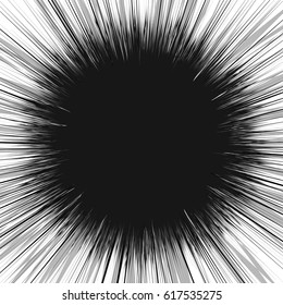 Radial lines rays, beams abstract illustration. Radiating random lines concentric pattern.