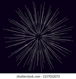 Radial Lines. Speed Lines Rays. Manga Speed Frame SuperHero Action Explosion Background. Vector Burst Illustration.  