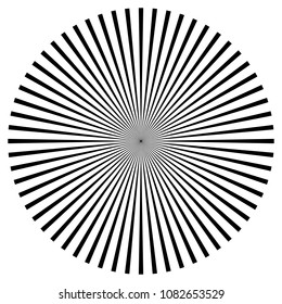 Radial lines, starburst, sunburst element isolated on white