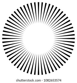 Radial lines, starburst, sunburst element isolated on white