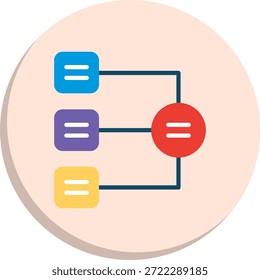 Ícone de Estilo de Círculo Plano de Lista Radial
