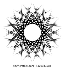 radial motif concentric lines circular design