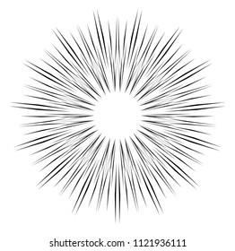 radial motif concentric lines circular design