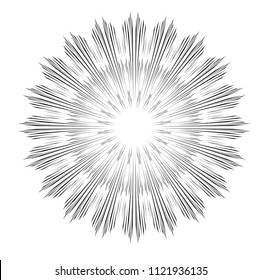 radial motif concentric lines circular design