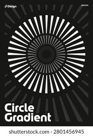 Radial Optical Circle Gradient Abstract Background