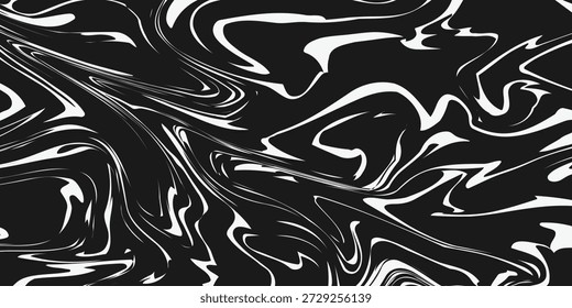Fundo de ilusão óptica radial moderno. Linhas de rotação abstratas em preto e branco em círculos. Cartaz, banner, design de modelo. Papel de parede de ilusão de espiral ou vórtice giratório. Superfície de opt art horizontal vetorial