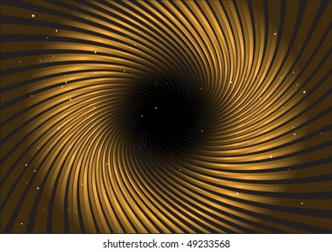 Radial orange stripes