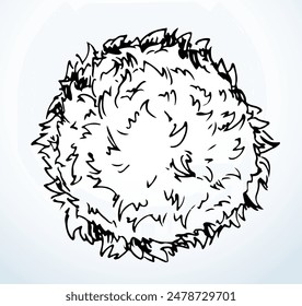 Contorno radial de la forma de la bola de chispa de contorno blanco estudio concepto cósmico. Línea negra de tinta dibujada a mano caliente brillante radiar flor brillante de la piel de la explosión del destello del destello del emblema del logotipo del arte retro doodle estilo espacio de texto