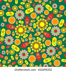 The radial pattern with abstract circles, abstract background.