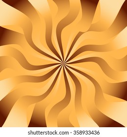 Radial pattern with curved lines radiating from the center in a light-brown tones.
