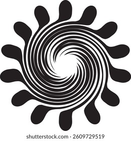 Radial Pattern Vector Sun Flower Abstract
